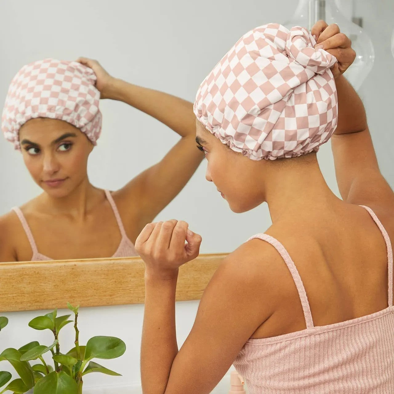 Bonnet de douche imperméable doublé de satin AndriaBreathe™